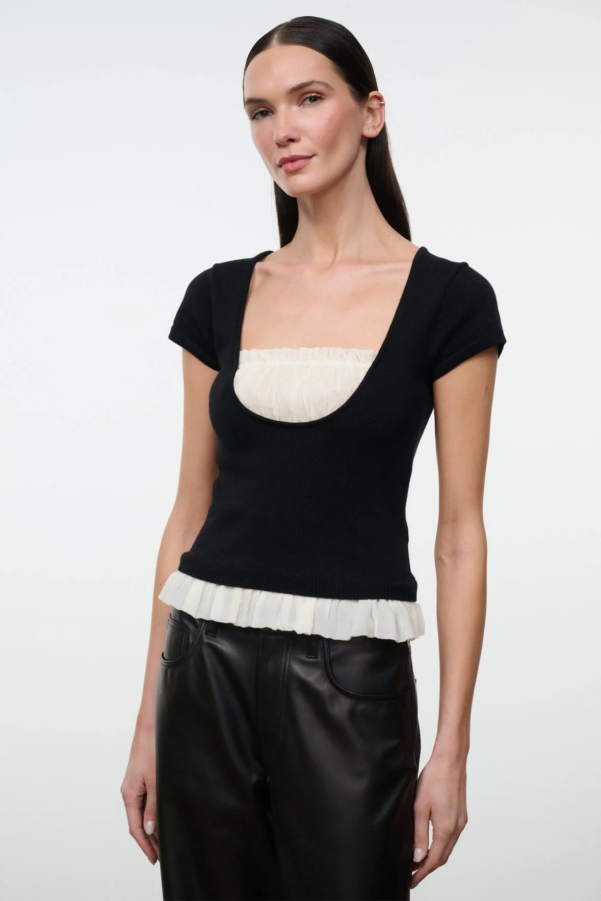 MARIN TOP | BLACK IVORY