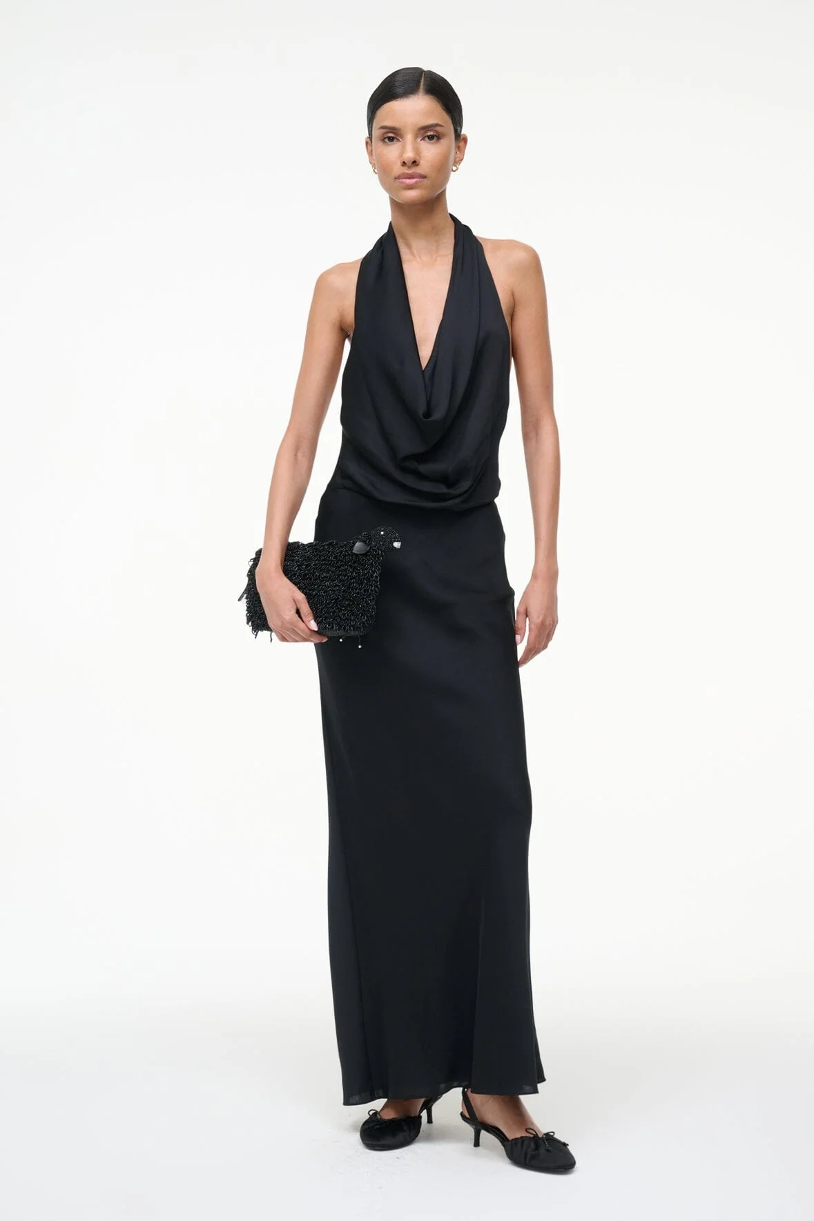 POPPI SILK DRESS | BLACK