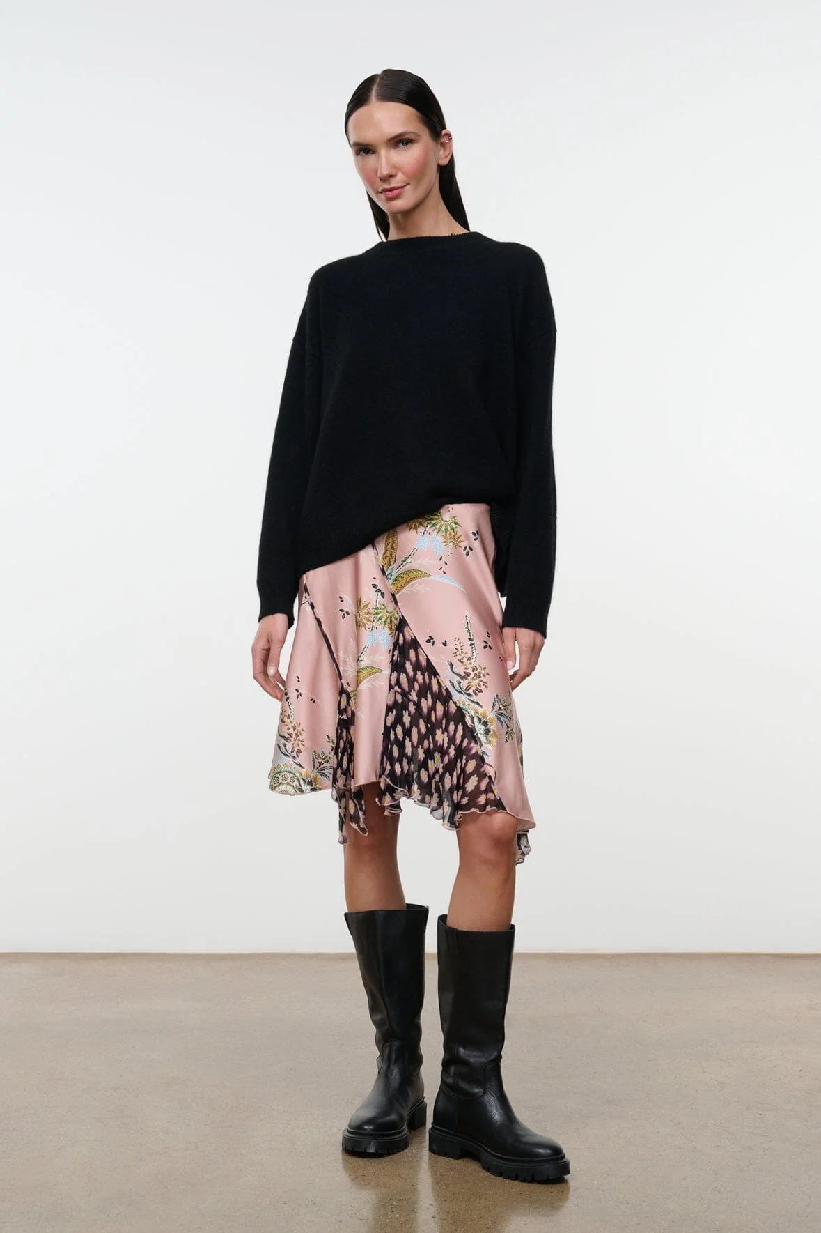 REANNAH SILK SKIRT | TAPESTRY ROSE MULTI