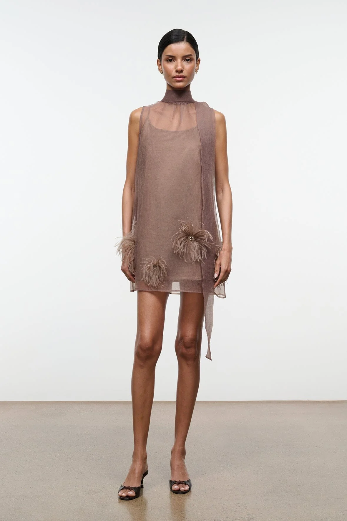 ALBEE MINI DRESS | TRUFFLE