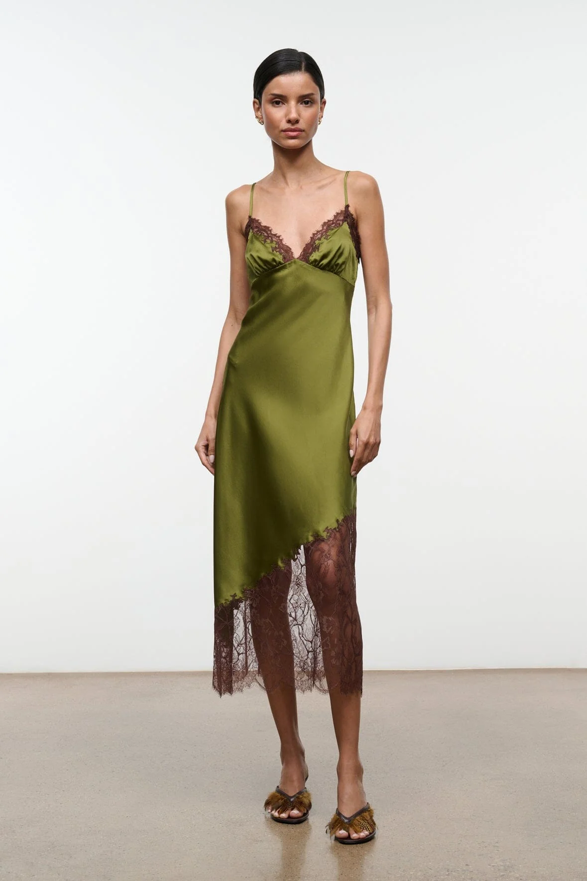 LARA SILK DRESS | PEAR