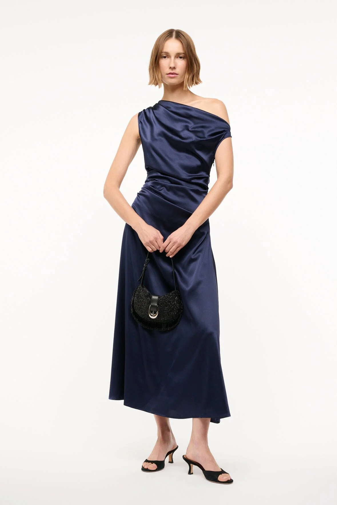 PHARE SILK DRESS | NAVY