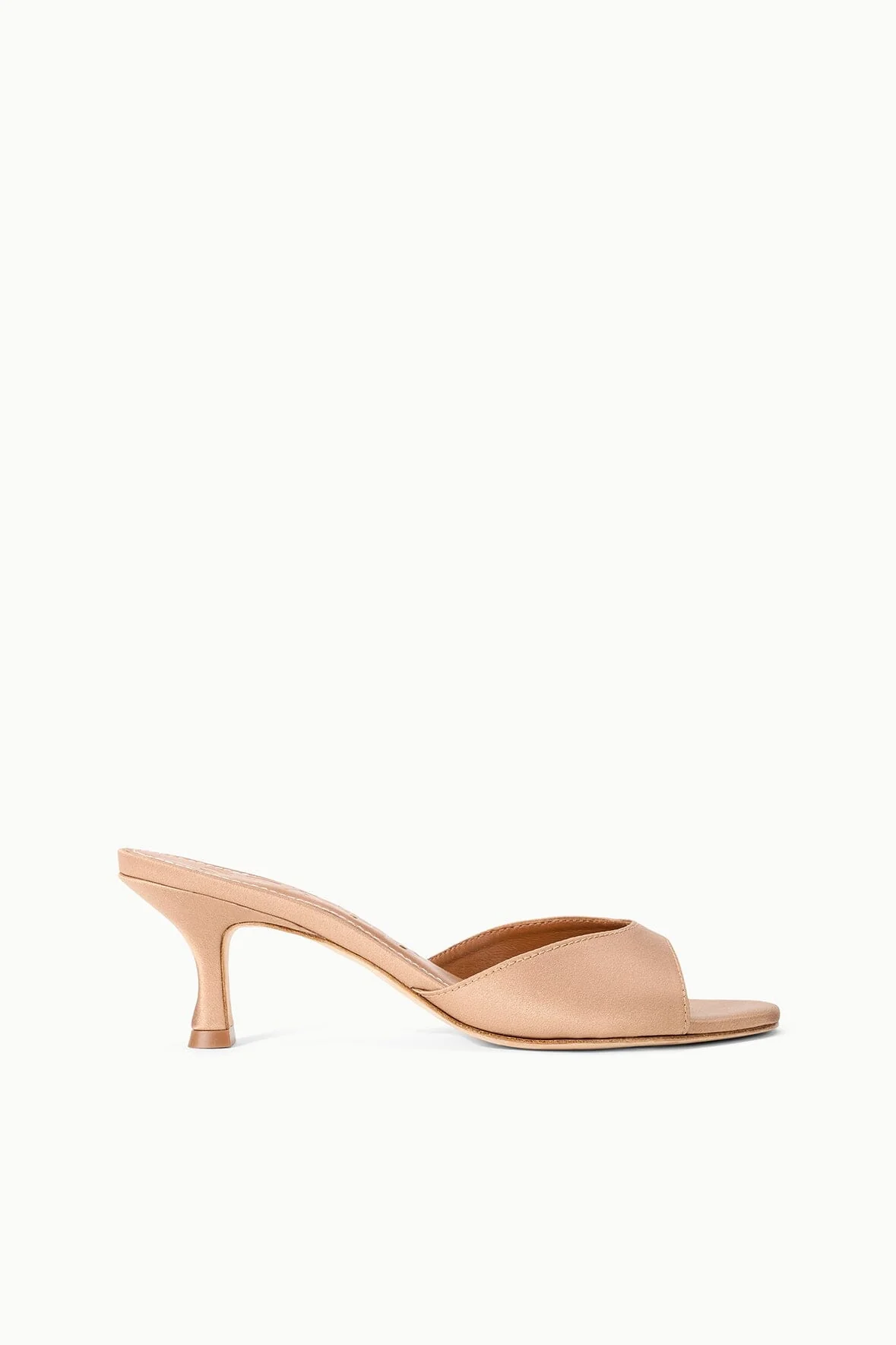 BRIGITTE SATIN MULE | CASHEW
