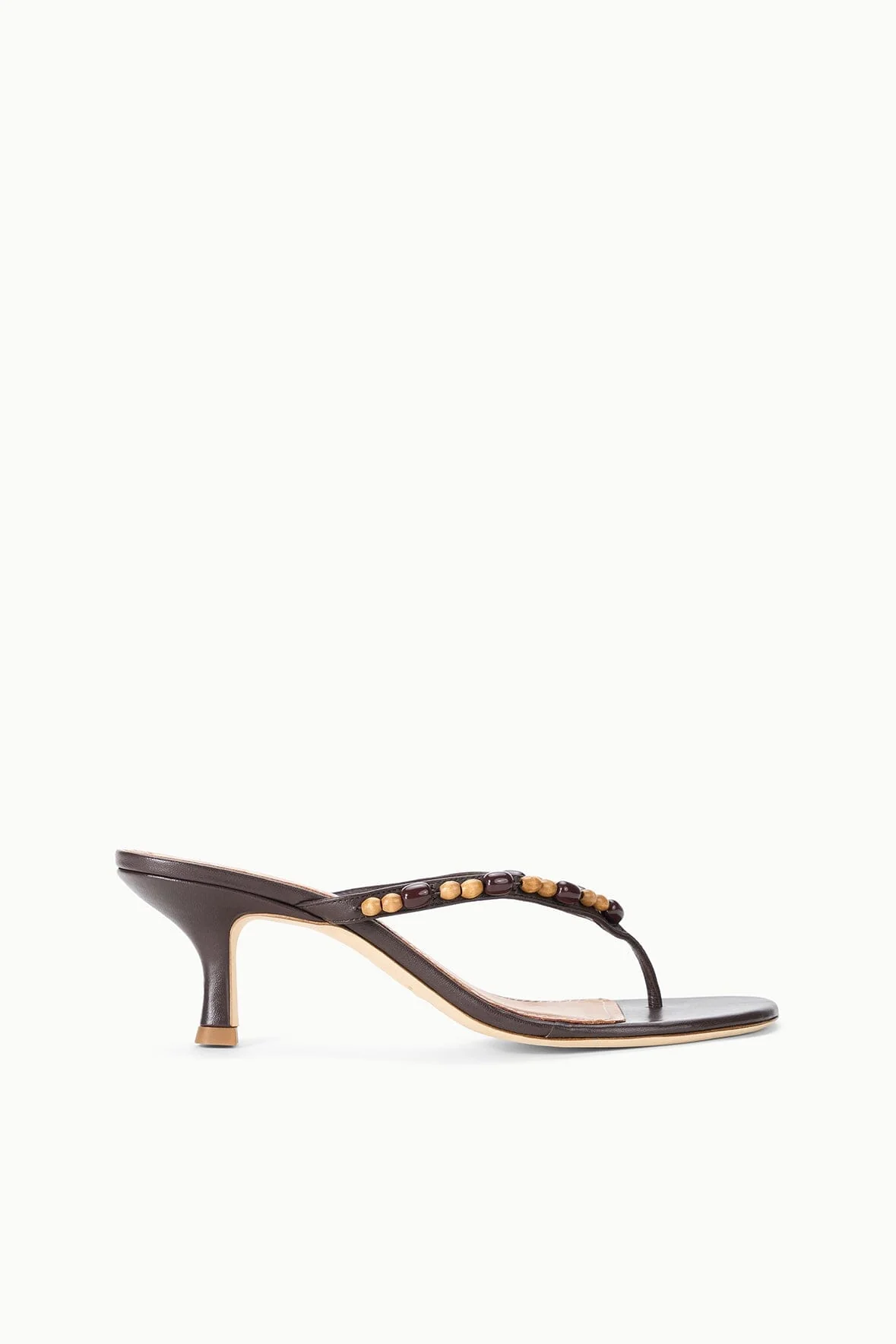 FREJA KITTEN HEEL | WOOD BEADS