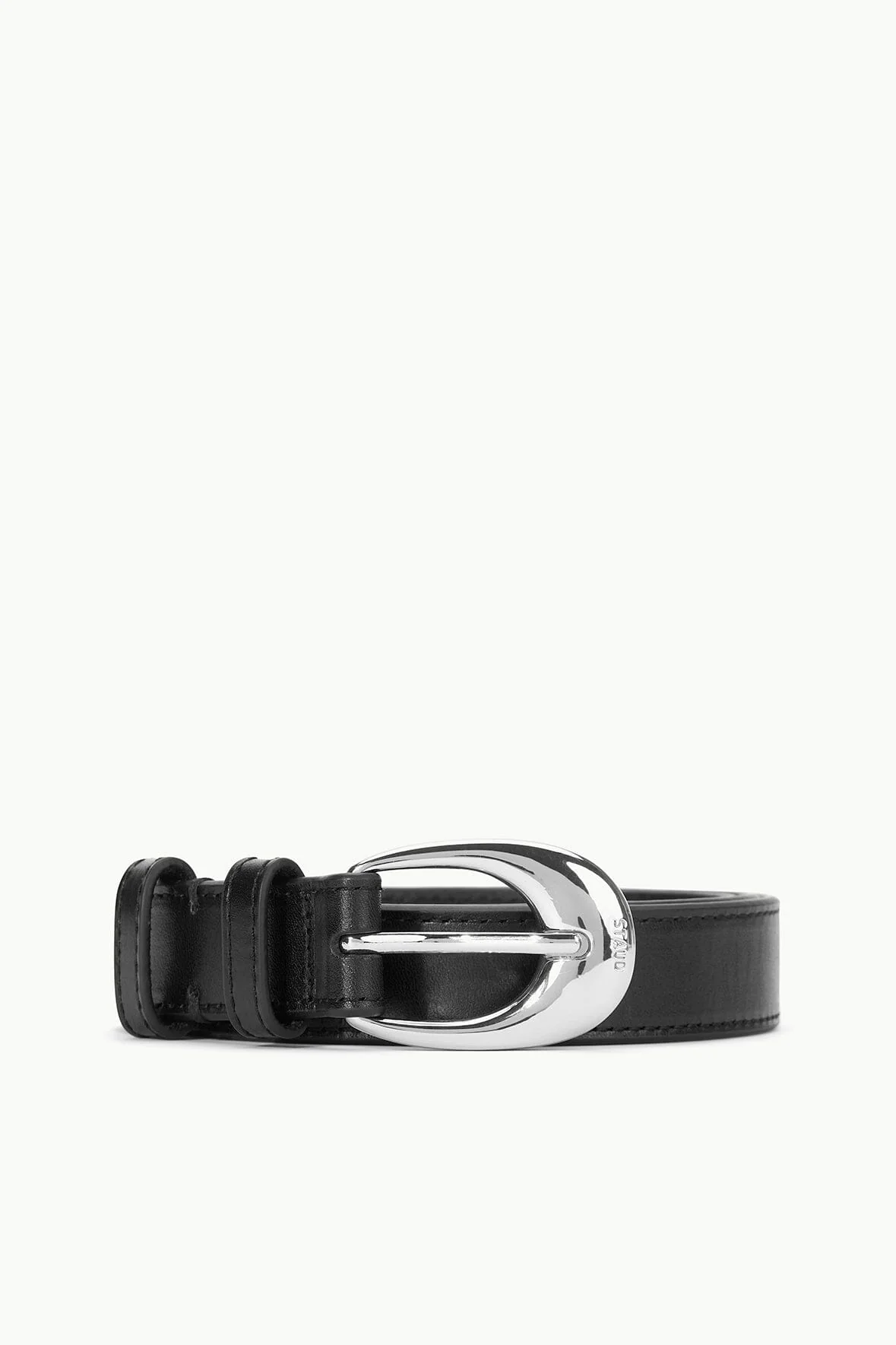MOON BUCKLE BELT | BLACK SILVER